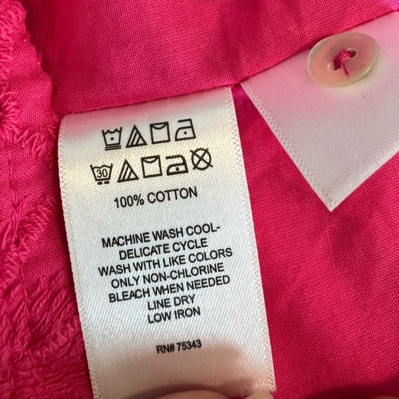 Sigrid Olsen Crochet Eyelet Shift Dress, Pink 
Size S - Picture 5 of 8